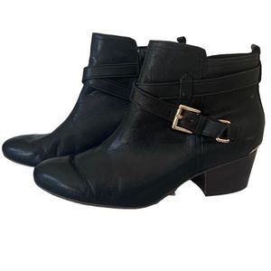 Coach Pauline Ankle Booties, Black/Gold, Women’s 9.5/39.5